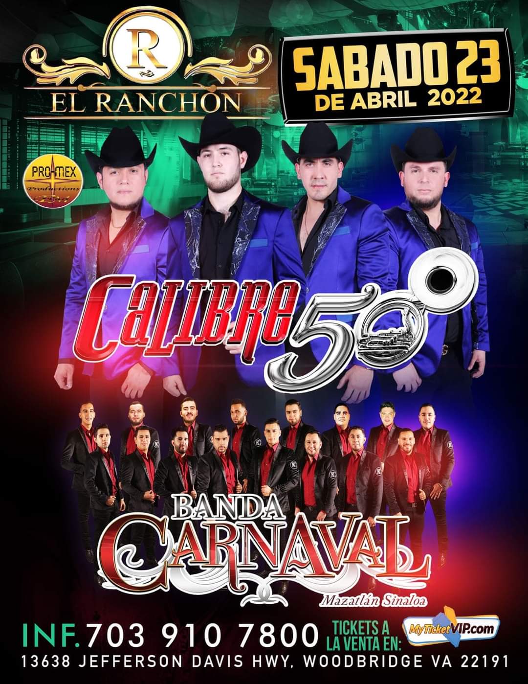 CALIBRE 50 EN EL RANCHON - My Ticket VIP